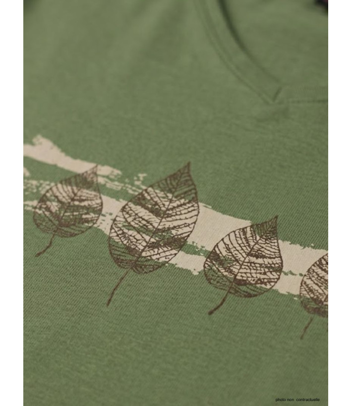 Mayflower NERVAL4 - Tee-shirt Femme Manches Longues Vert Olive