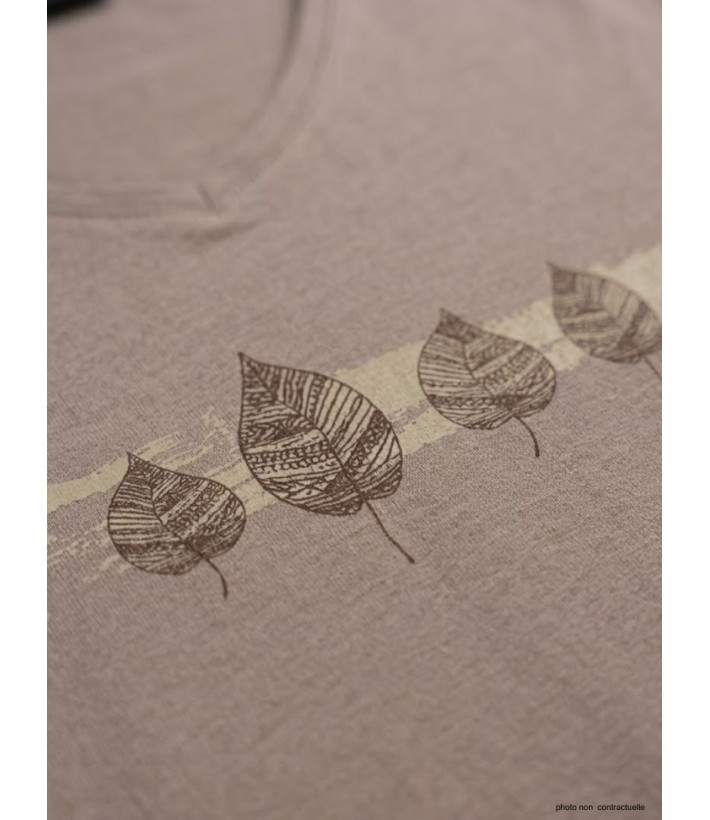 Mayflower NERVAL5 - Tee-shirt Femme Manches Longues Beige Col V