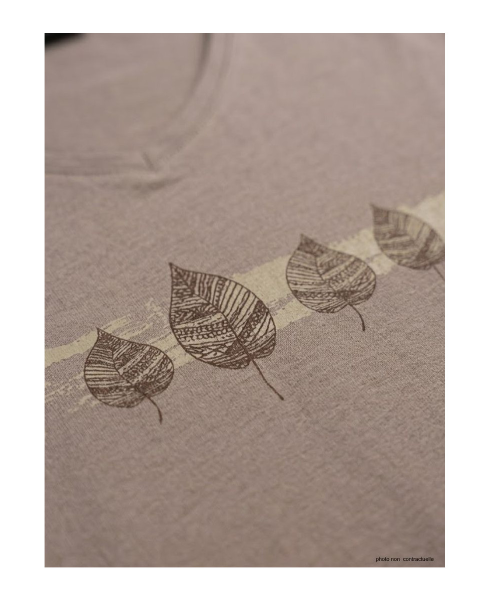 Mayflower NERVAL5 - Tee-shirt Femme Manches Longues Beige Col V