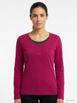 Mayflower NESTOR4 - Tee-shirt Manches Longues Violet & Gris