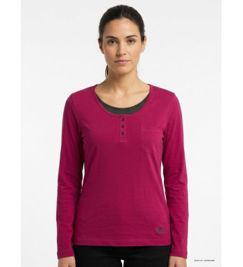 Mayflower NESTOR4 - Tee-shirt Manches Longues Violet & Gris