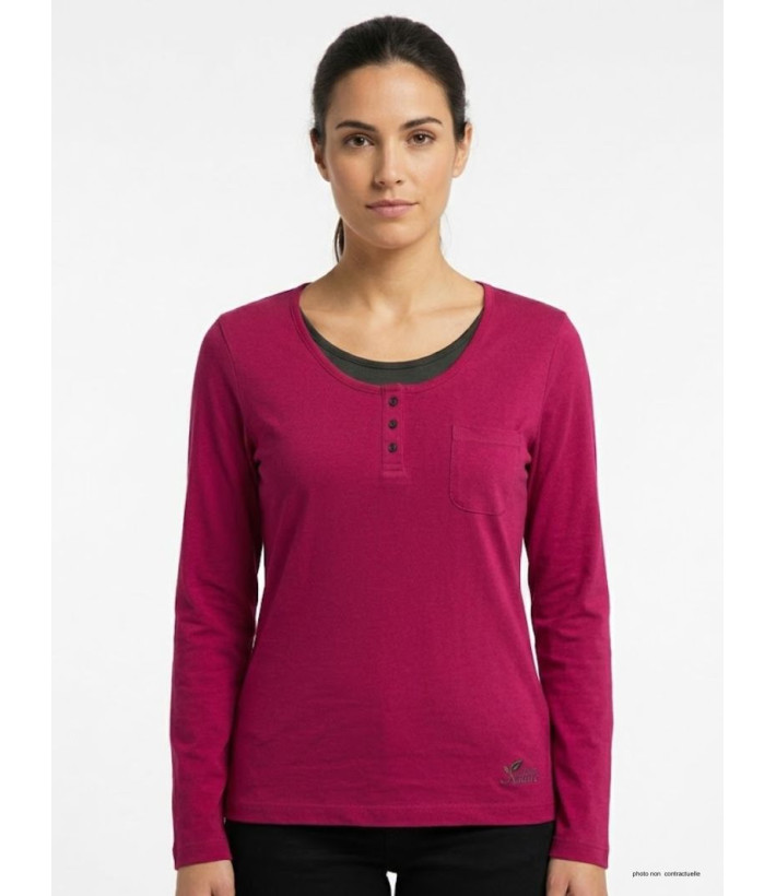 Mayflower NESTOR4 - Tee-shirt Manches Longues Violet & Gris