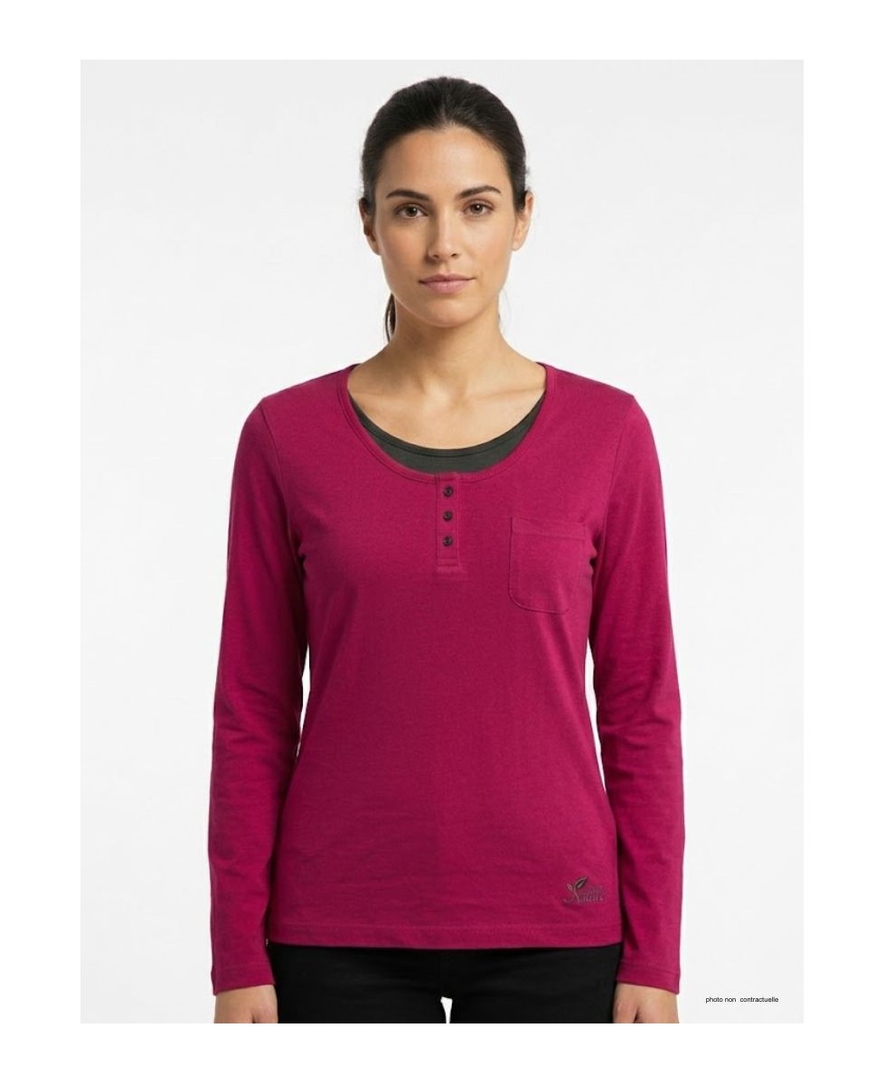 Mayflower NESTOR4 - Tee-shirt Manches Longues Violet & Gris