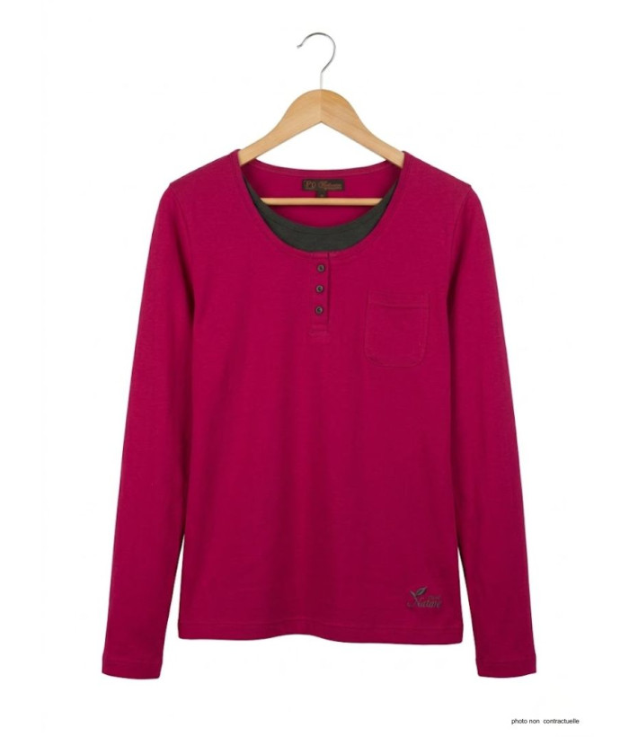 Mayflower NESTOR4 - Tee-shirt Manches Longues Violet & Gris