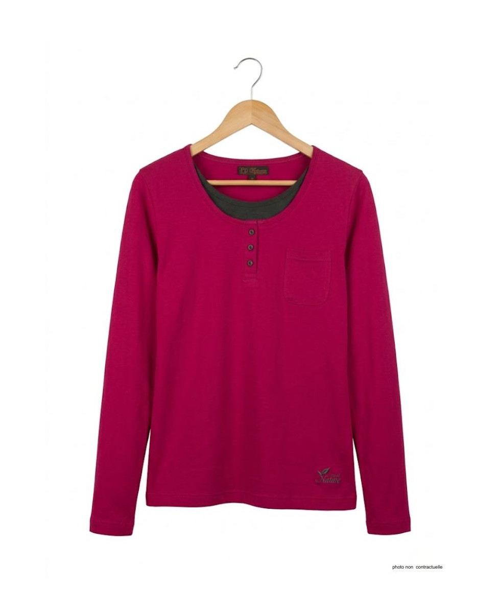 Mayflower NESTOR4 - Tee-shirt Manches Longues Violet & Gris