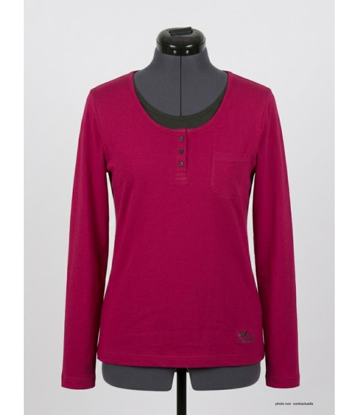 Mayflower NESTOR4 - Tee-shirt Manches Longues Violet & Gris