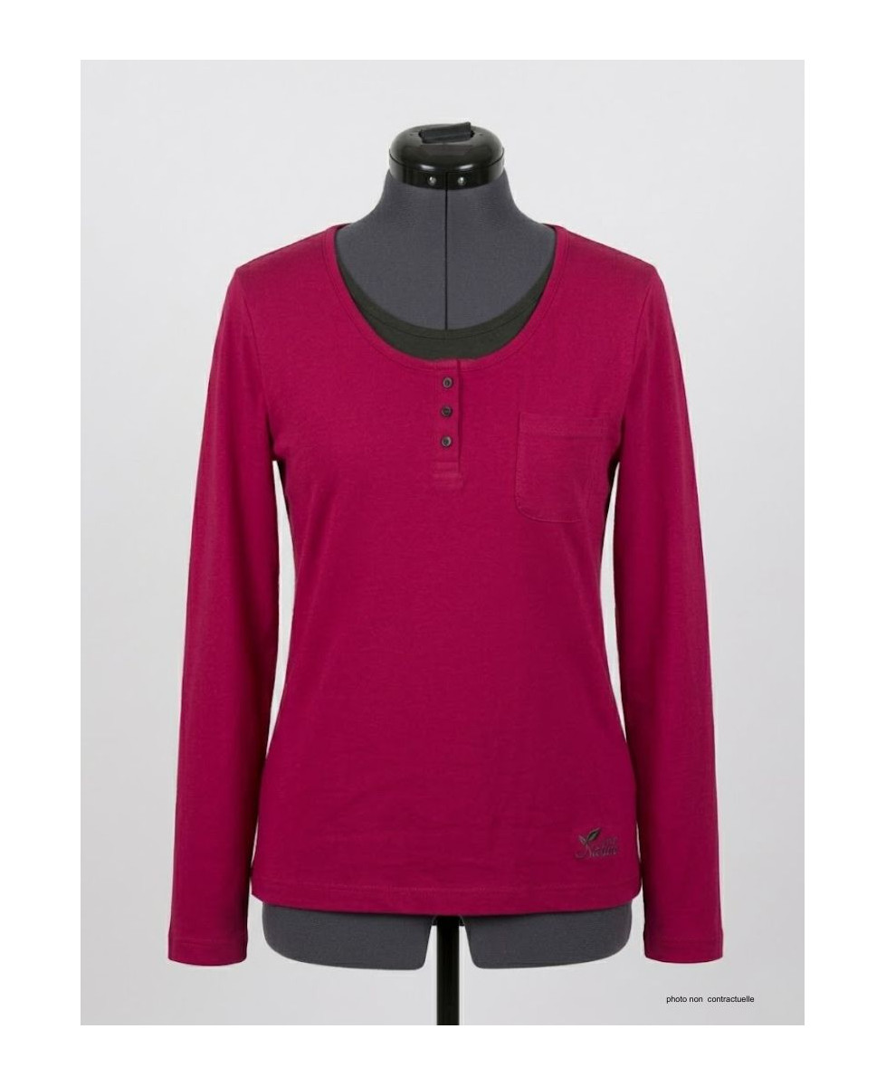 Mayflower NESTOR4 - Tee-shirt Manches Longues Violet & Gris