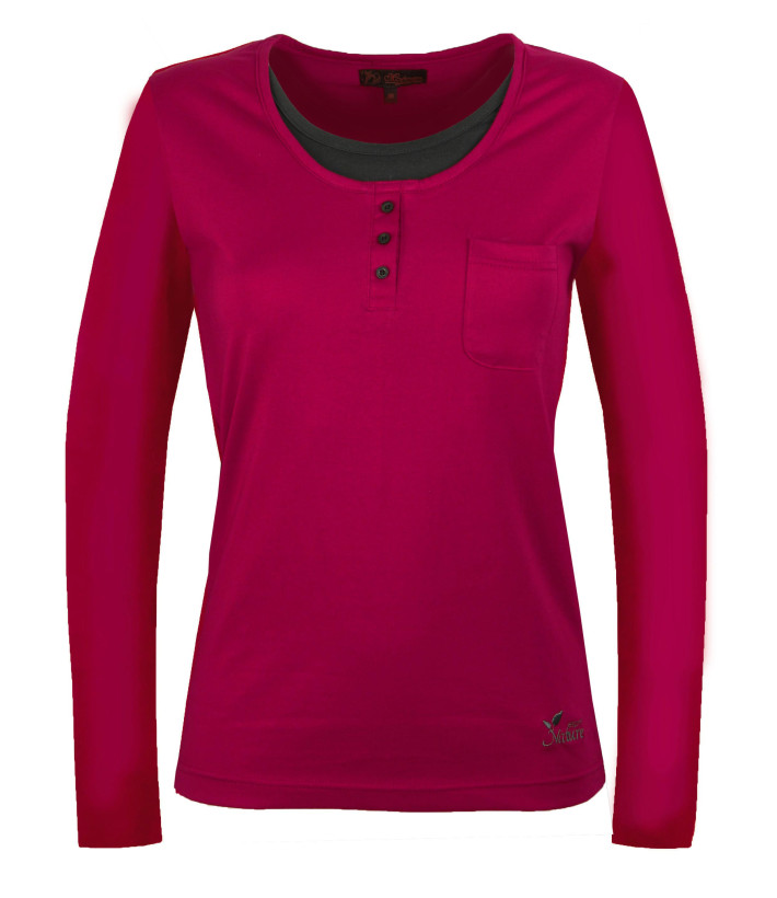 Mayflower NESTOR4 - Tee-shirt Manches Longues Violet & Gris