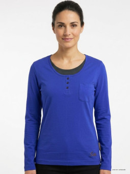 Mayflower NESTOR5 - Tee-shirt Manches Longues Bleu & Gris