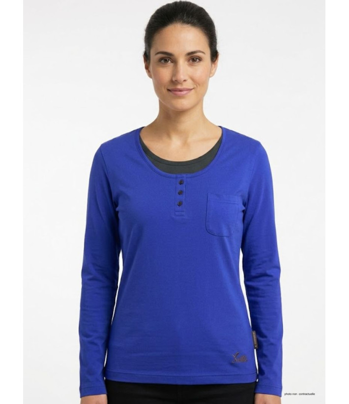 Mayflower NESTOR5 - Tee-shirt Manches Longues Bleu & Gris