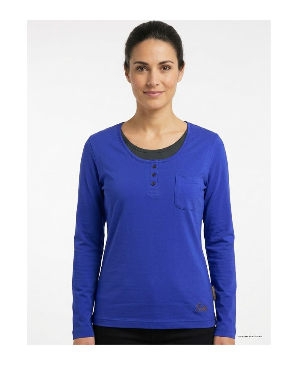 Mayflower NESTOR5 - Tee-shirt Manches Longues Bleu & Gris