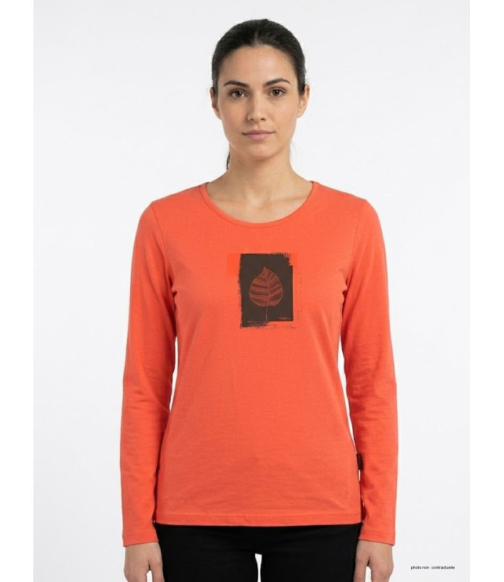 Mayflower NIKKI1 - Tee-shirt Manches Longues Orange Coton