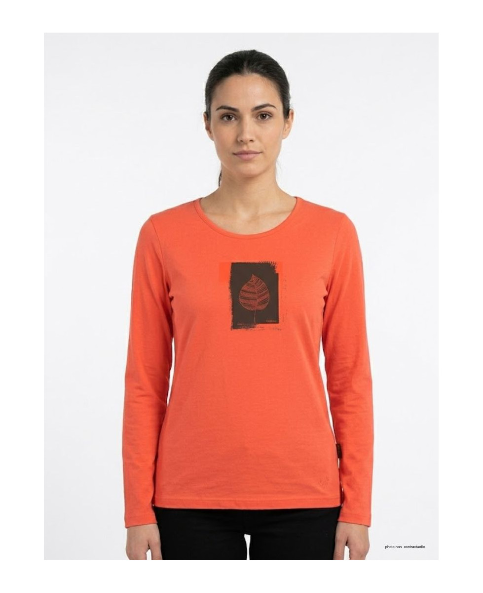 Mayflower NIKKI1 - Tee-shirt Manches Longues Orange Coton