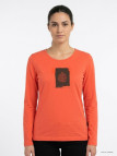 Mayflower NIKKI1 - Tee-shirt Manches Longues Orange Coton