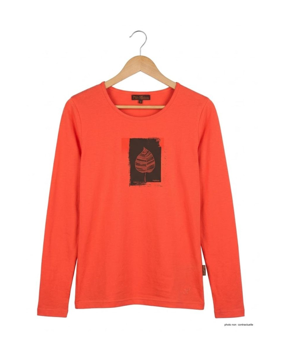 Mayflower NIKKI1 - Tee-shirt Manches Longues Orange Coton
