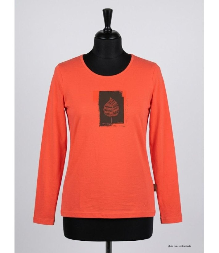 Mayflower NIKKI1 - Tee-shirt Manches Longues Orange Coton