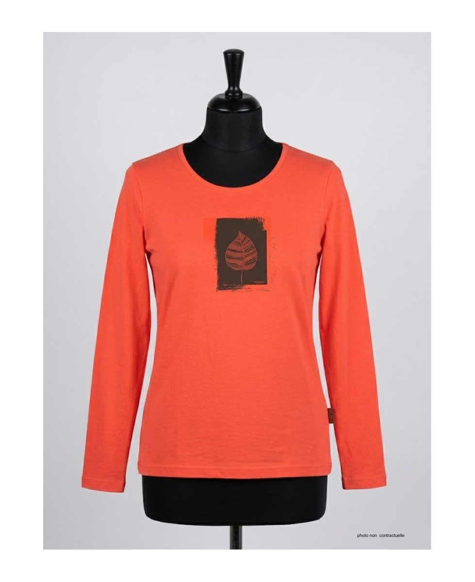 Mayflower NIKKI1 - Tee-shirt Manches Longues Orange Coton