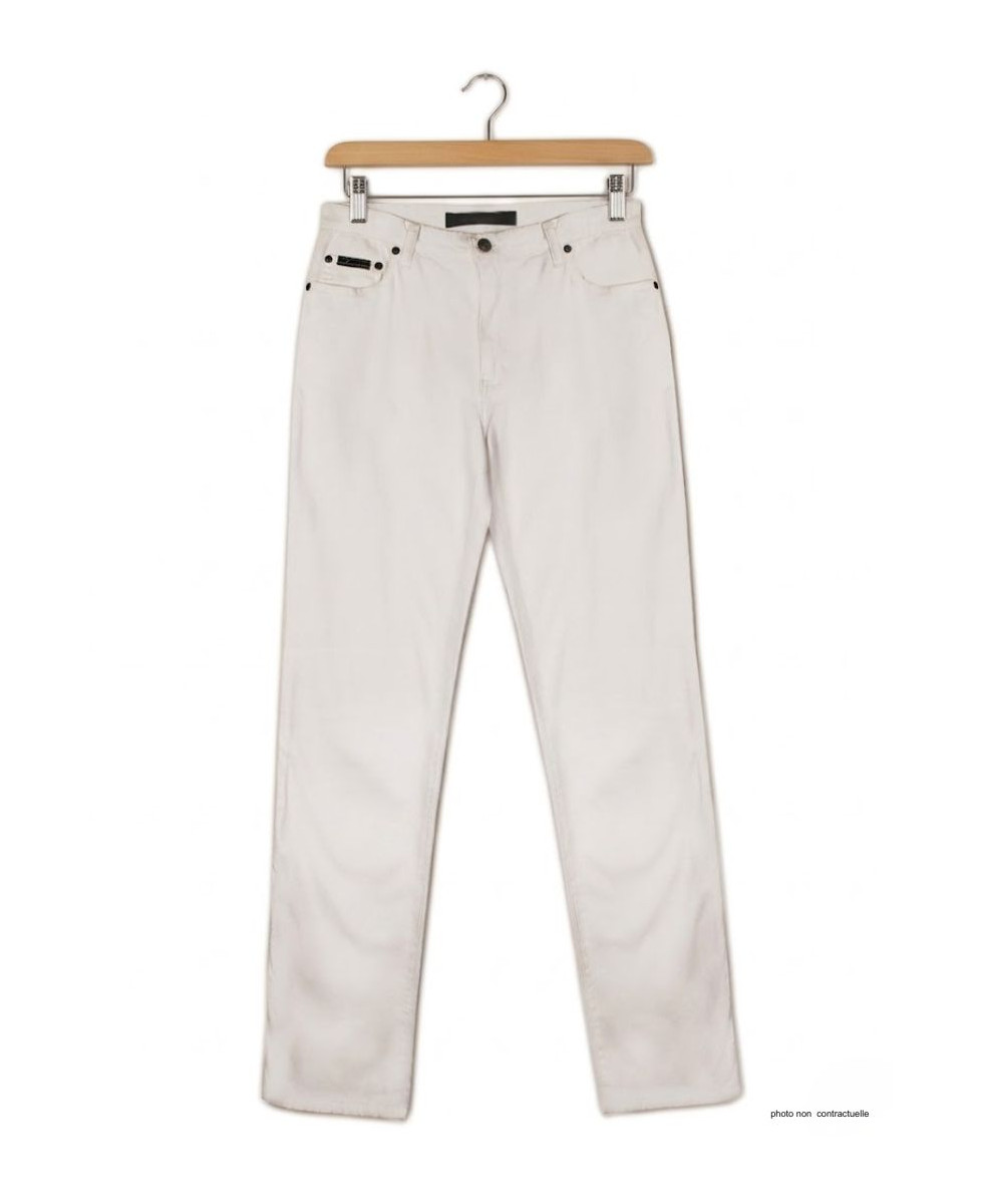 Pantalon Mayflower FIANA2 Blanc : Coupe Droite & Stretch