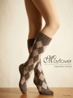 Mayflower CHO741 : Chaussettes mi-bas Angora & Laine Marron