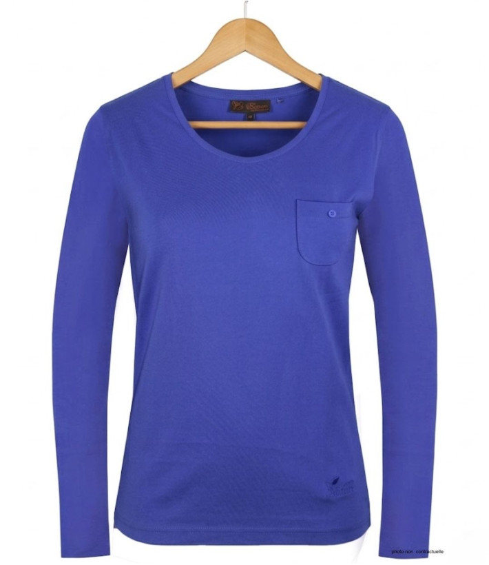 MAYFLOWER NINJA3 : Tee-shirt manches longues bleu roi uni