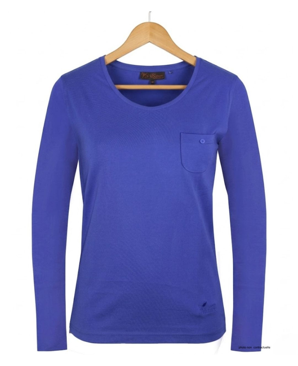 MAYFLOWER NINJA3 : Tee-shirt manches longues bleu roi uni