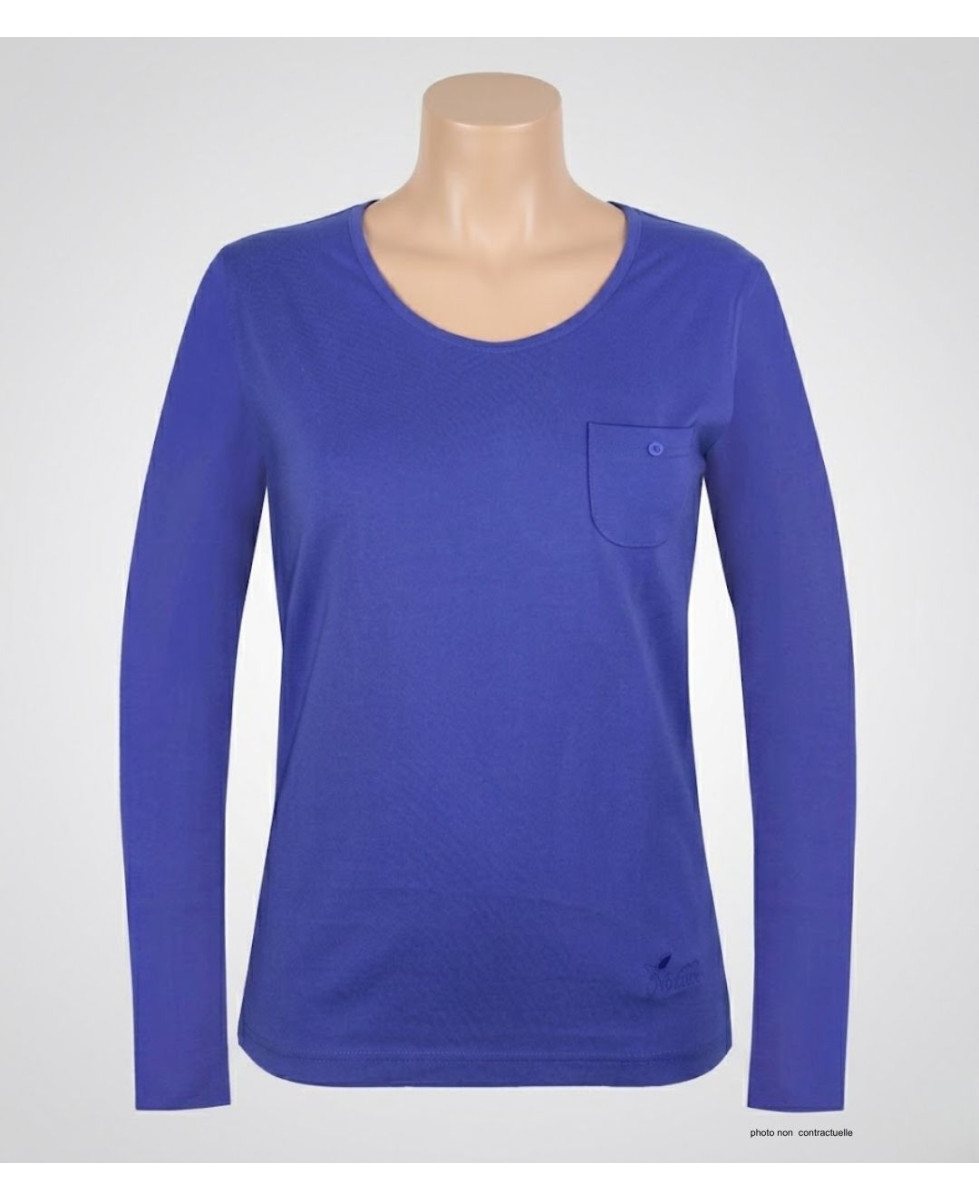 MAYFLOWER NINJA3 : Tee-shirt manches longues bleu roi uni