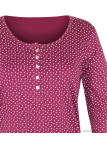 MAYFLOWER NOBEL2 : Tee-shirt manches longues fuchsia imprimé