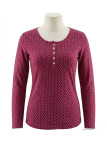 MAYFLOWER NOBEL2 : Tee-shirt manches longues fuchsia imprimé