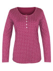 MAYFLOWER NOBEL2 : Tee-shirt manches longues fuchsia imprimé