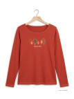 MAYFLOWER NOBODY3 : Tee-shirt manches longues orange et Lurex