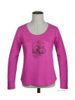 MAYFLOWER NUAGE : Tee-shirt fushia 100% coton col bateau