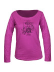 MAYFLOWER NUAGE : Tee-shirt fushia 100% coton col bateau