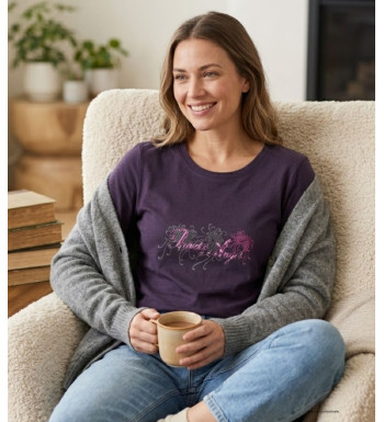 MAYFLOWER SH1060 : Tee-shirt violet manches longues col rond