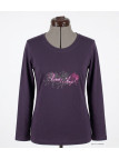 MAYFLOWER SH1060 : Tee-shirt violet manches longues col rond