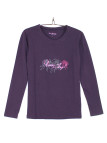 MAYFLOWER SH1060 : Tee-shirt violet manches longues col rond