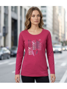 MAYFLOWER TEEF2003B - Tee-shirt Manches Longues Coton Flammé