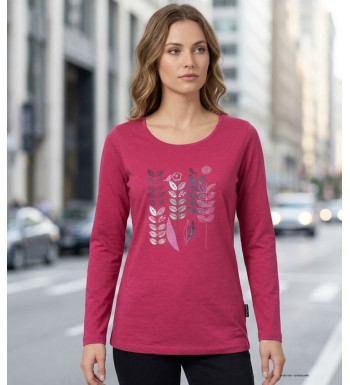 MAYFLOWER TEEF2003B - Tee-shirt Manches Longues Coton Flammé