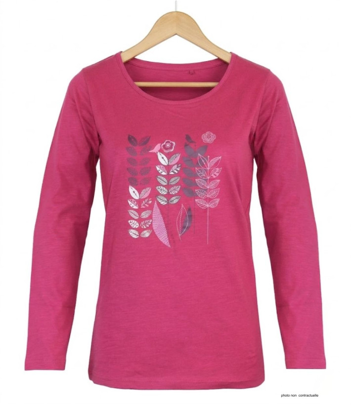 MAYFLOWER TEEF2003B - Tee-shirt Manches Longues Coton Flammé