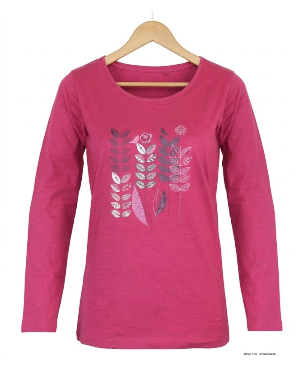 MAYFLOWER TEEF2003B - Tee-shirt Manches Longues Coton Flammé