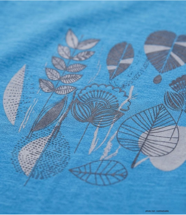 MAYFLOWER TEEF2004A - Tee-shirt Manches Longues Bleu Coton