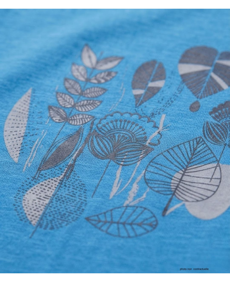 MAYFLOWER TEEF2004A - Tee-shirt Manches Longues Bleu Coton