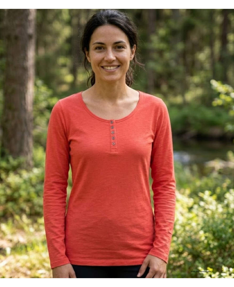 MAYFLOWER TEEF2006C - Tee-shirt femme manches longues orange