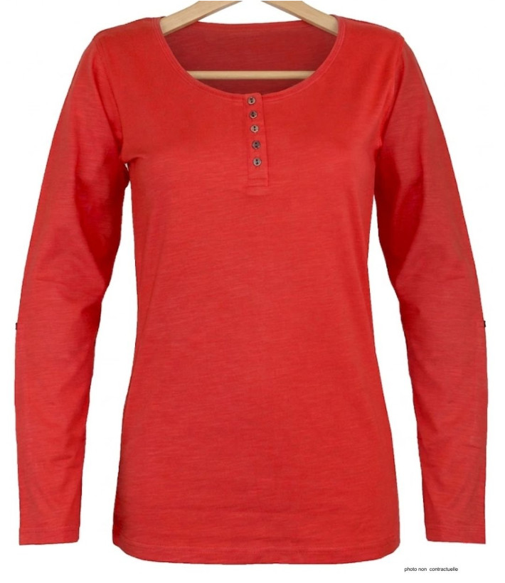 MAYFLOWER TEEF2006C - Tee-shirt femme manches longues orange