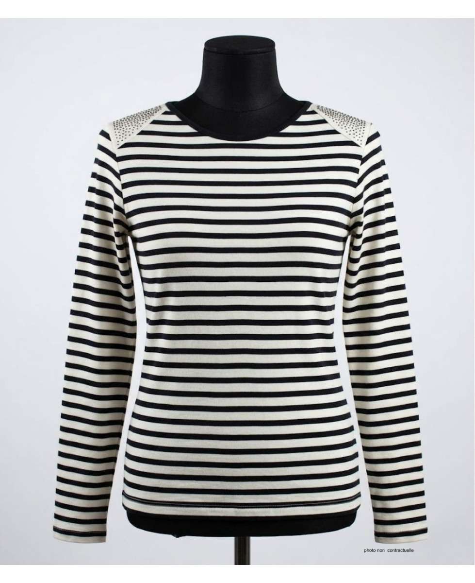 MAYFLOWER TF190E - Tee-shirt femme manches longues rayé