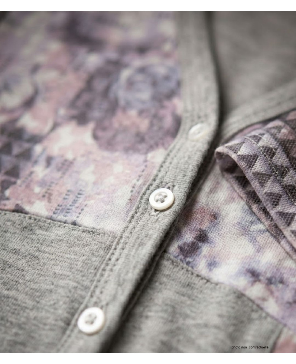 MAYFLOWER BAG15087A - Tee-shirt Blanc Superposition Fantaisie