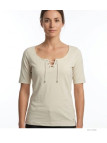Mayflower DAMOCLES2 : Tee-shirt Beige 3/4 à Lacets Chic