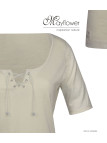 Mayflower DAMOCLES2 : Tee-shirt Beige 3/4 à Lacets Chic