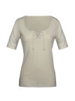 Mayflower DAMOCLES2 : Tee-shirt Beige 3/4 à Lacets Chic