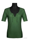Tee-shirt Femme Mayflower DAMOCLES4 : Kaki, Manches 3/4 & Lacets