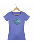 Tee-shirt Femme Mayflower DANIELE3 : Bleu Large & Sérigraphie